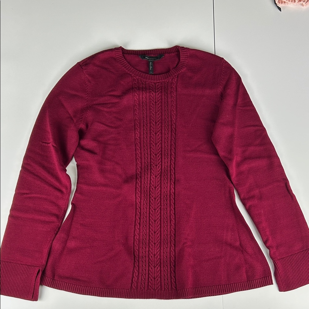 BCBGMaxAzria Marinah Burgundy Sweater size L